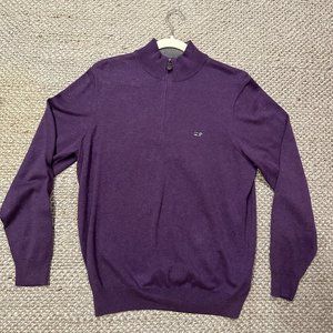 Vineyard Vines Knit Purple Quarter Zip
